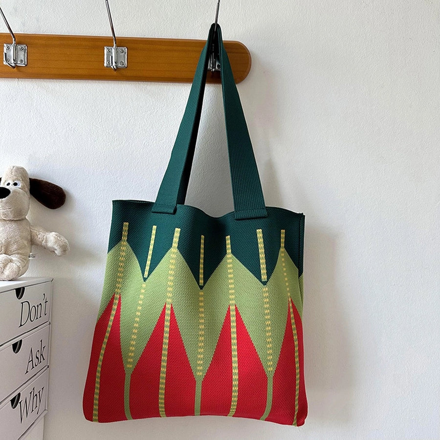 PINE MERRY KNIT TOTE BAG
