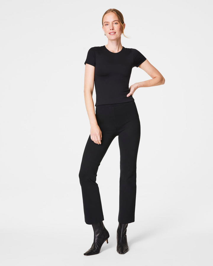 SPANX CLASSIC BLACK JERSEY CREWNECK TEE