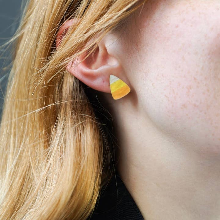 CANDY CORN POST EARRINGS
