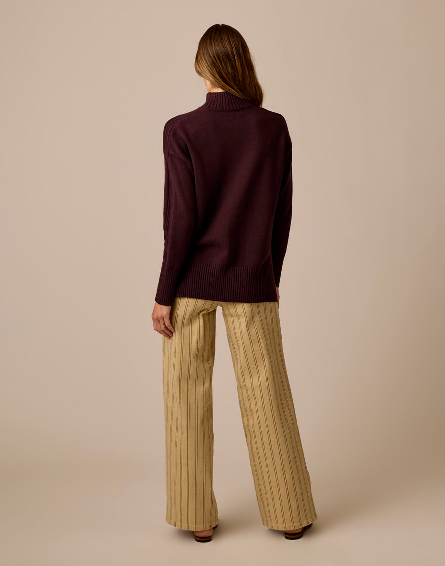 WOODWARD DARK PLUM SWEATER