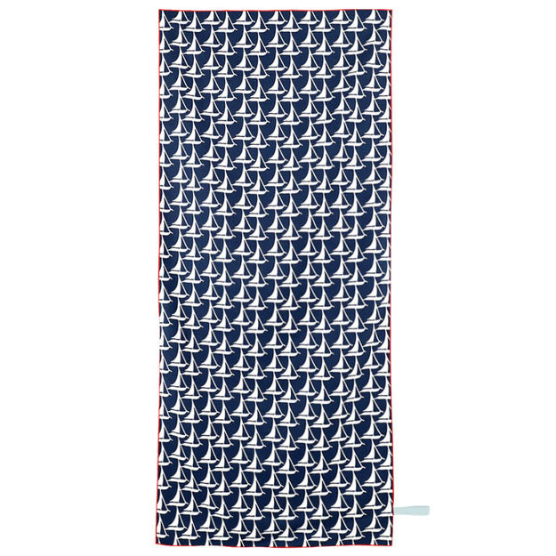 SAILBOATS & ANCHORS REVERSIBLE ECO BEACH TOWEL