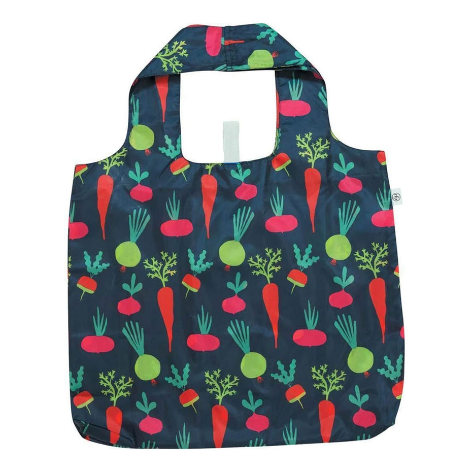 ROOT VEGGIES BLU REUSABLE SHOPPER TOTE

