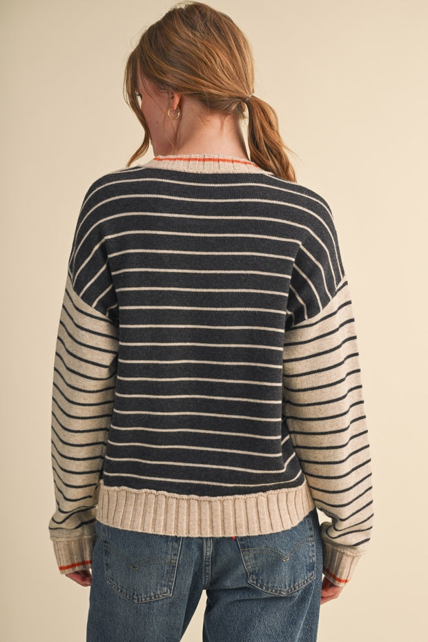 HEARTFELT STRIPE SWEATER