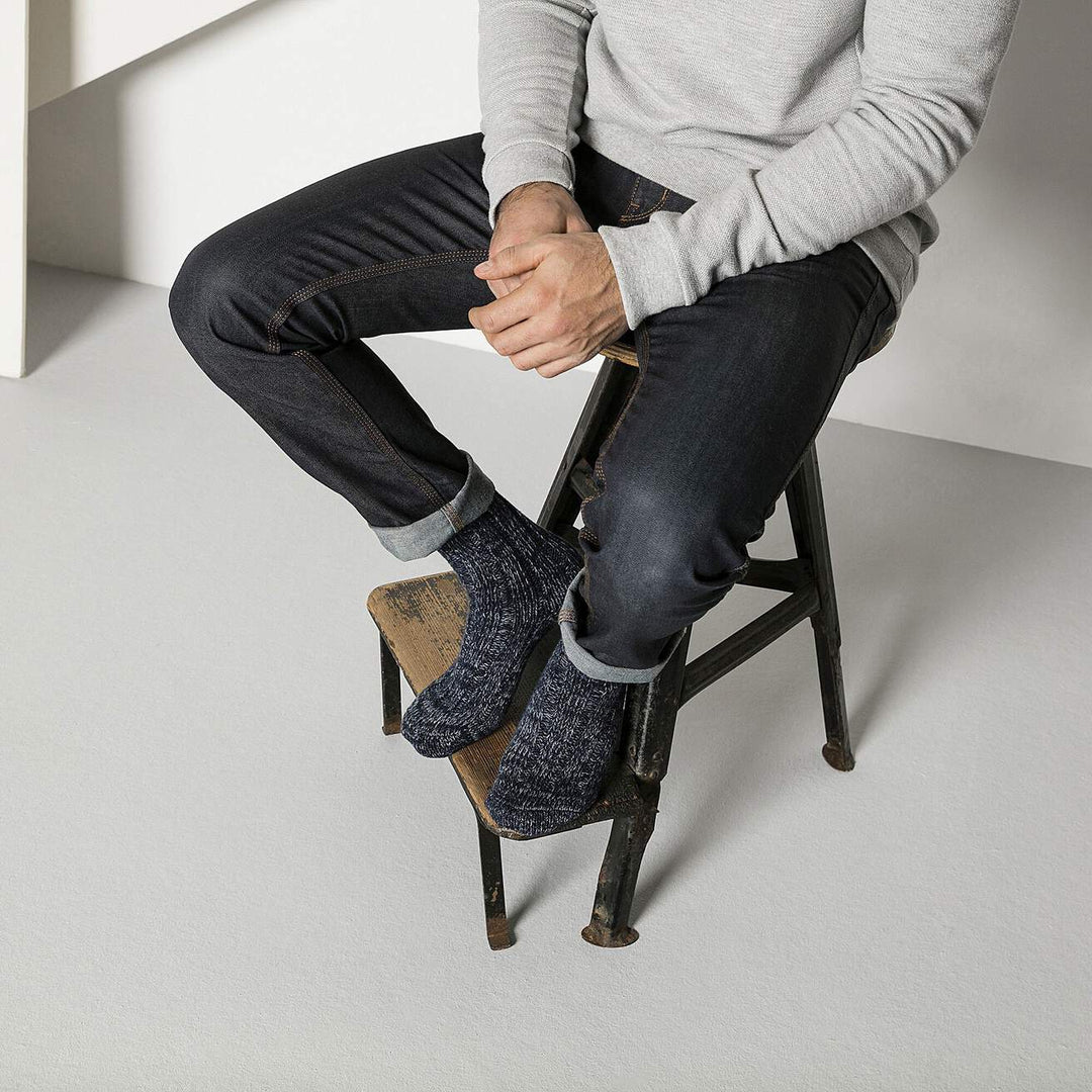 MEN'S BLUE COTTON TWIST SOCKS