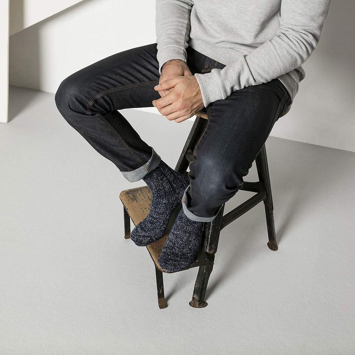MEN'S BLUE COTTON TWIST SOCKS