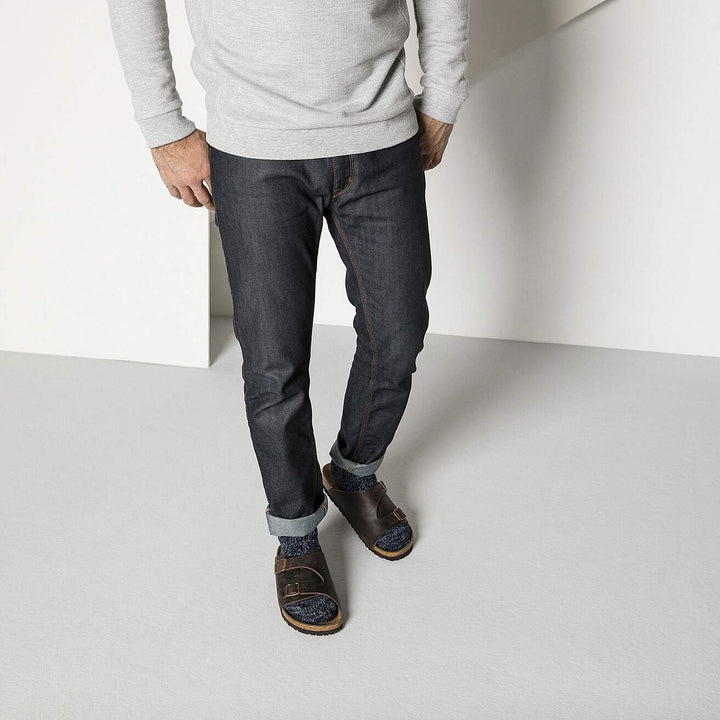 MEN'S BLUE COTTON TWIST SOCKS