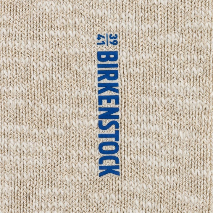 BIRKENSTOCK BEIGE/WHITE COTTON SLUB SOCKS