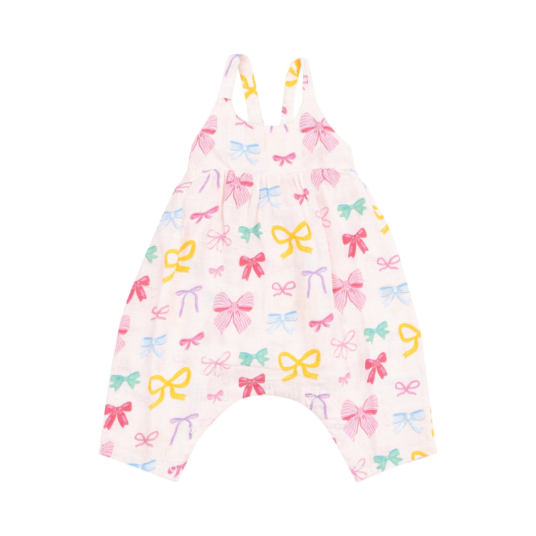 COLORFUL BOWS TIE BACK ROMPER
