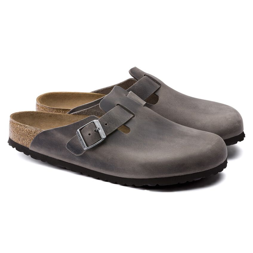 BOSTON IRON OILED LEATHER SOFT FOOTBED CLOG