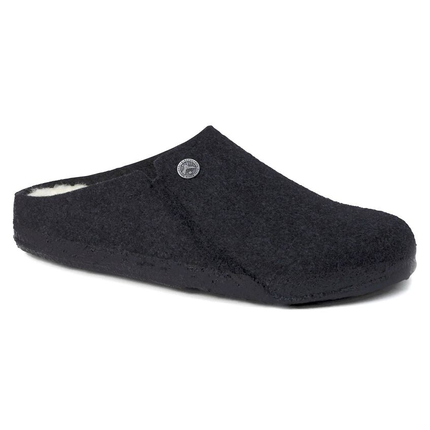 ZERMATT ANTHRACITE WOOL SHEARLING SLIPPERS