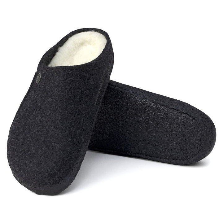 ZERMATT ANTHRACITE WOOL SHEARLING SLIPPERS