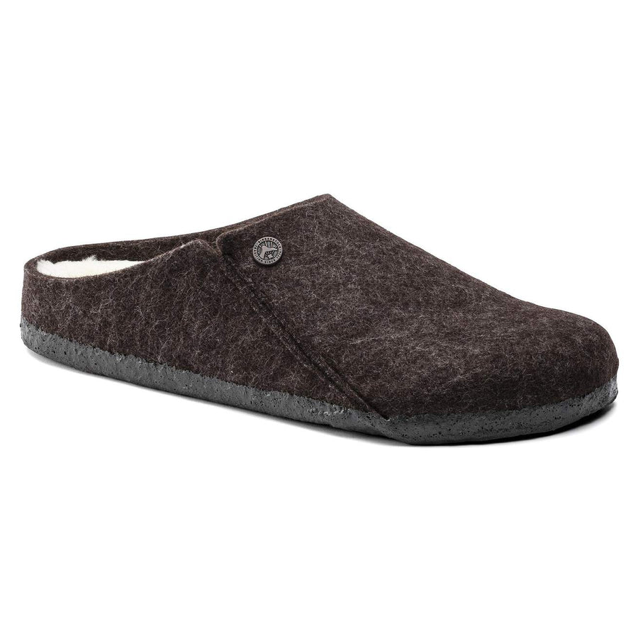 ZERMATT MOCHA WOOL SHEARLING SLIPPERS
