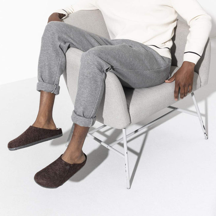 ZERMATT MOCHA WOOL SHEARLING SLIPPERS