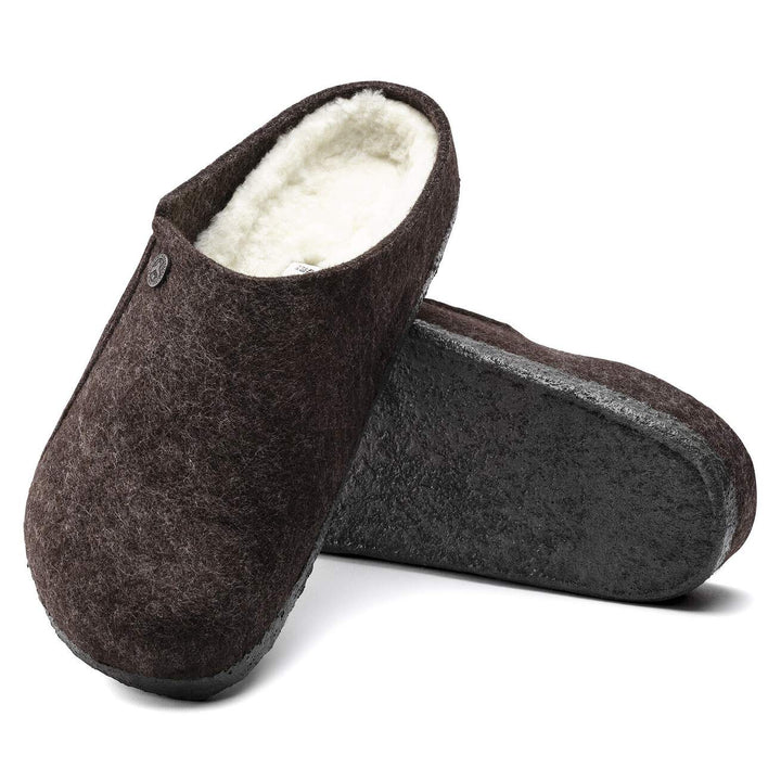 ZERMATT MOCHA WOOL SHEARLING SLIPPERS