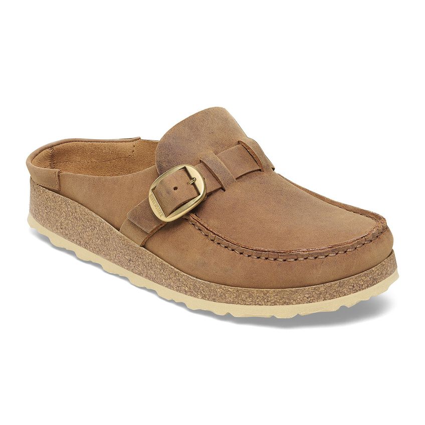 BUCKLEY COGNAC OIL LEATHER CLOG

