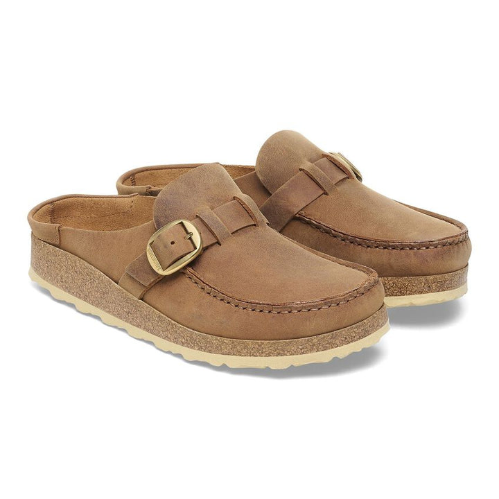 BUCKLEY COGNAC OIL LEATHER CLOG