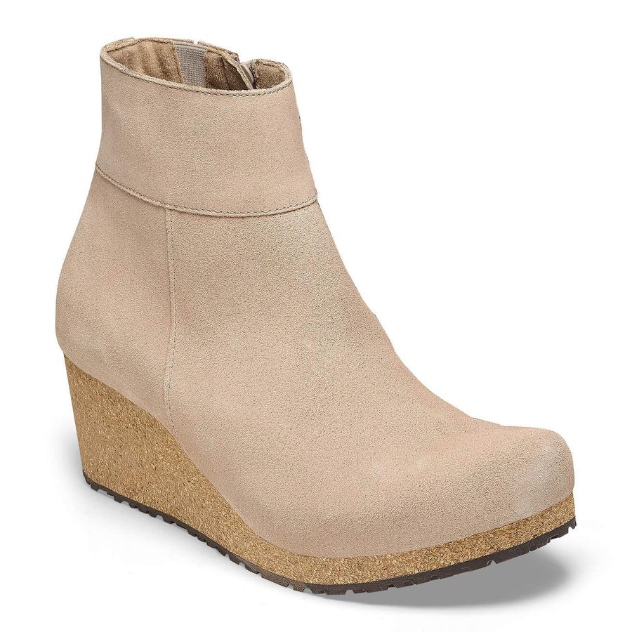 EBBA WARM SAND SUEDE ANKLE BOOT
