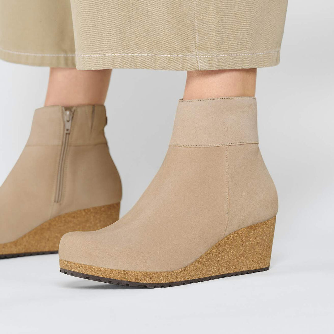 EBBA WARM SAND SUEDE ANKLE BOOT
