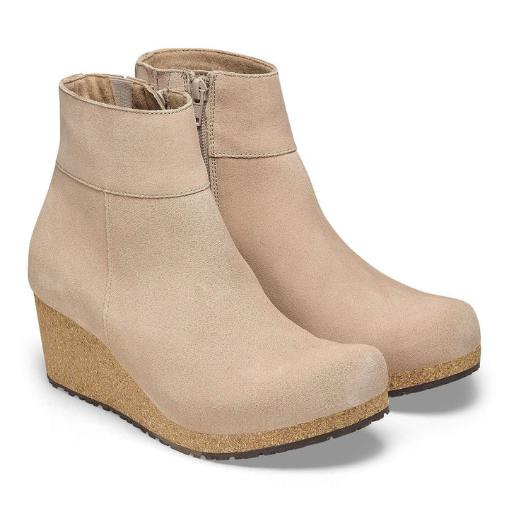 EBBA WARM SAND SUEDE ANKLE BOOT