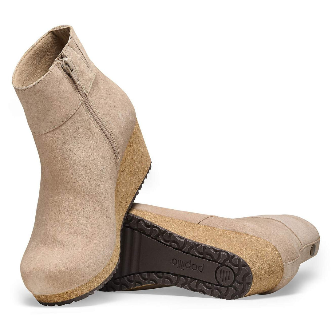 EBBA WARM SAND SUEDE ANKLE BOOT