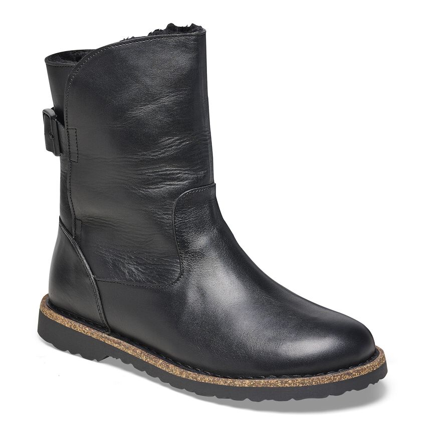 UPPSALA BLACK LEATHER SHEARLING BOOT
