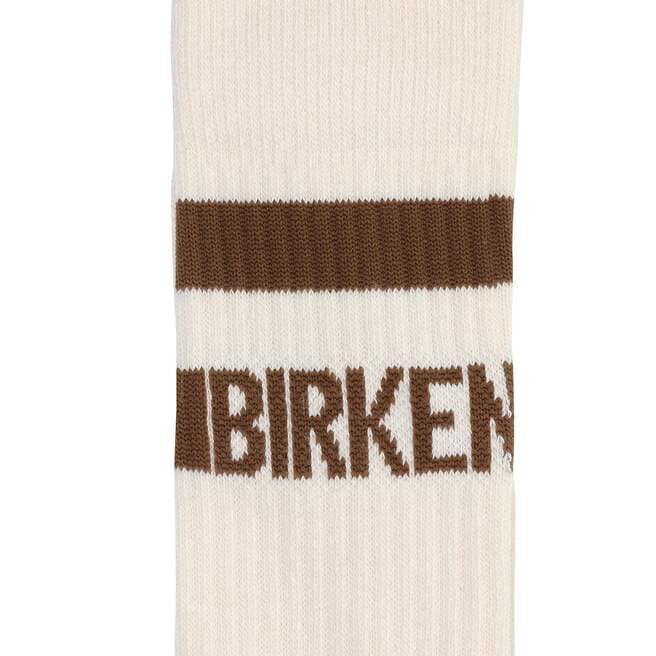 BIRKENSTOCK EGGSHELL STRIPE COTTON CREW SOCKS