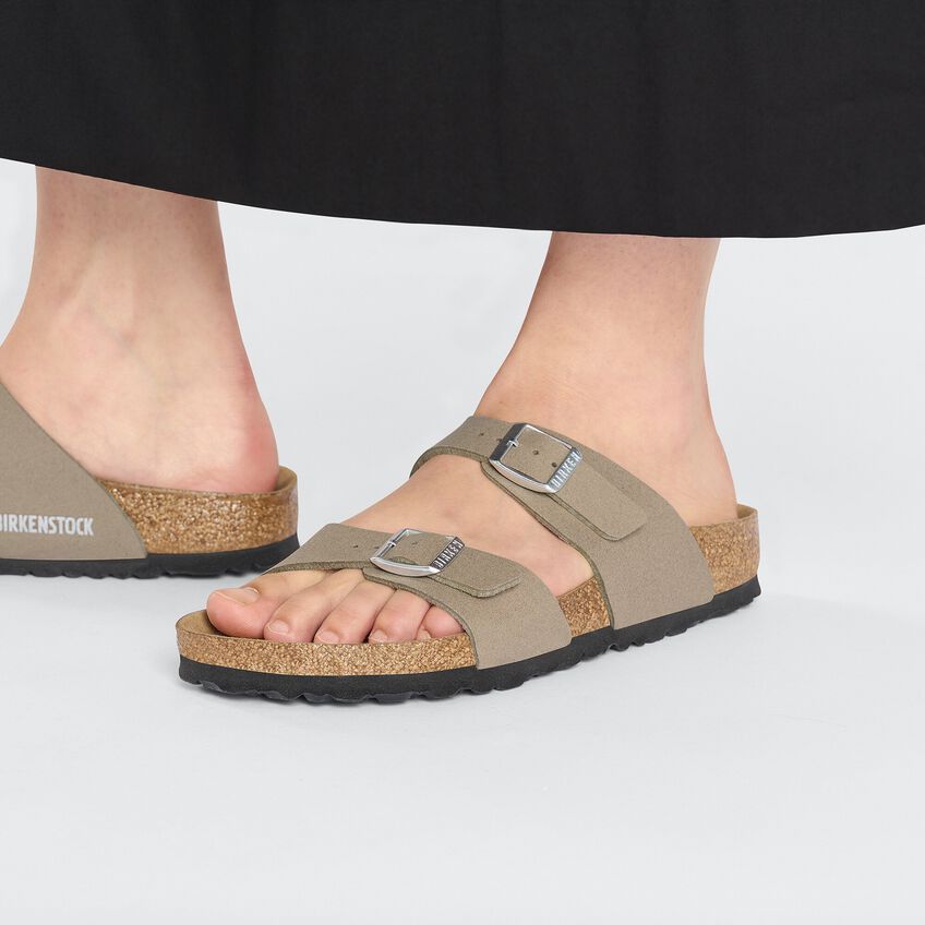 BIRKENSTOCK SYDNEY VEGAN GREY TAUPE SANDAL