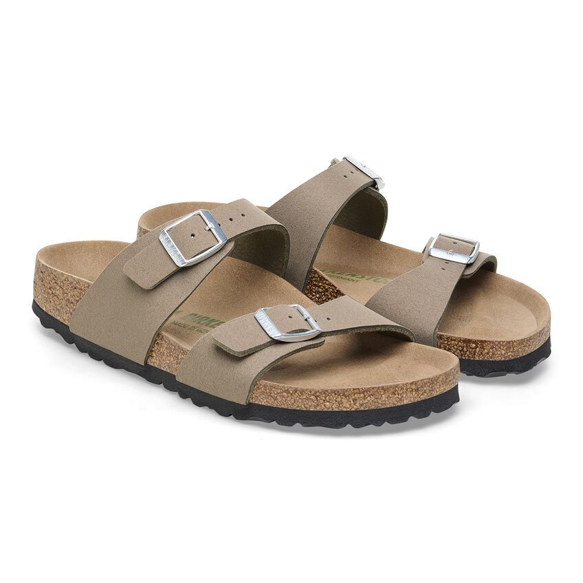 BIRKENSTOCK SYDNEY VEGAN GREY TAUPE SANDAL