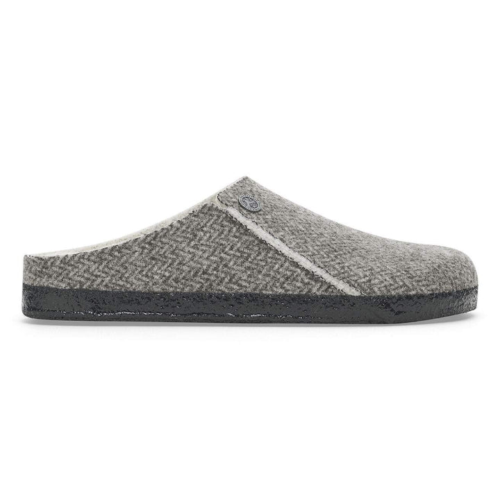 HERRINGBONE GREY ZERMATT WOOL SHEARLING SLIPPERS