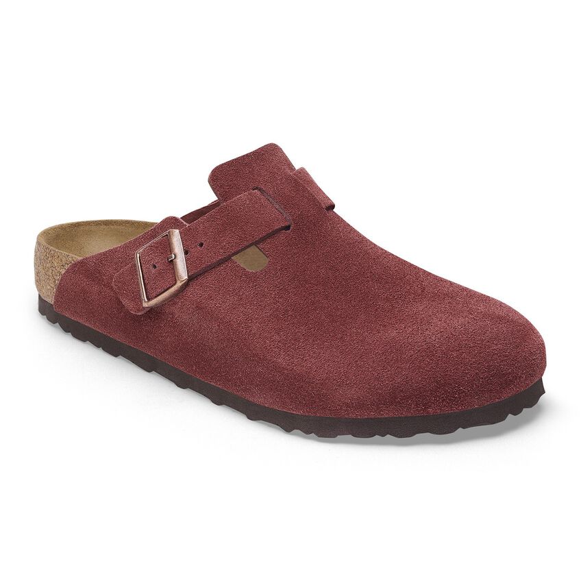 BOSTON ZINFANDEL SUEDE LEATHER CLOGS
