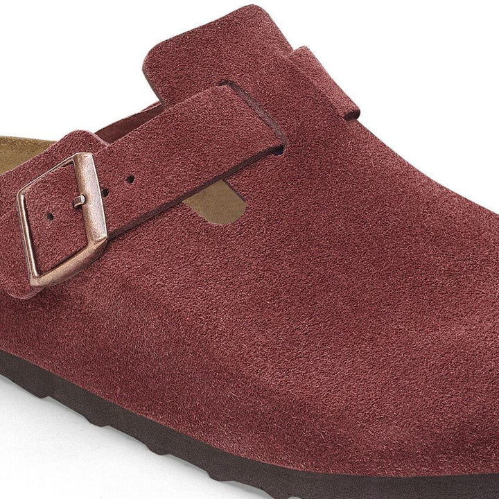BOSTON ZINFANDEL SUEDE LEATHER CLOGS
