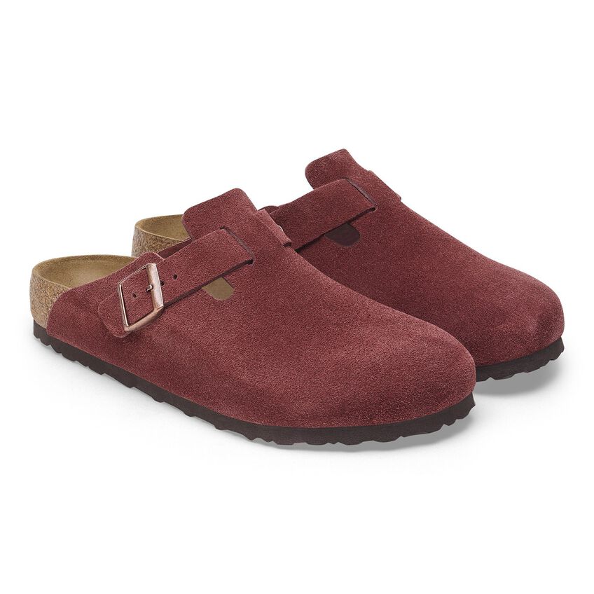 BOSTON ZINFANDEL SUEDE LEATHER CLOGS