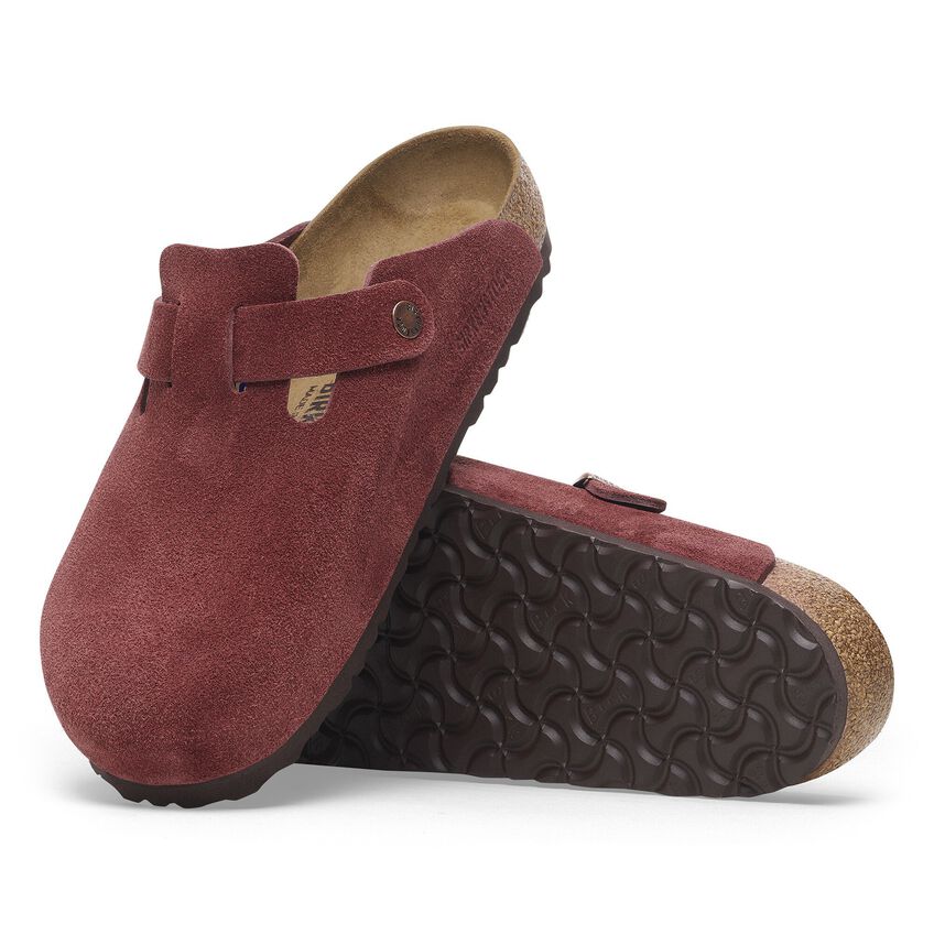 BOSTON ZINFANDEL SUEDE LEATHER CLOGS
