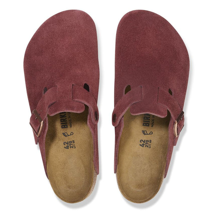 BOSTON ZINFANDEL SUEDE LEATHER CLOGS