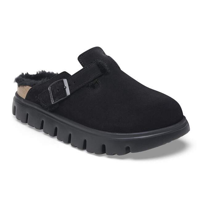BLACK BOSTON CHUNKY SHEARLING SUEDE
