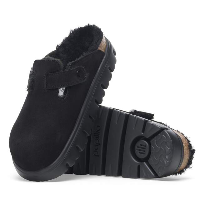 BLACK BOSTON CHUNKY SHEARLING SUEDE