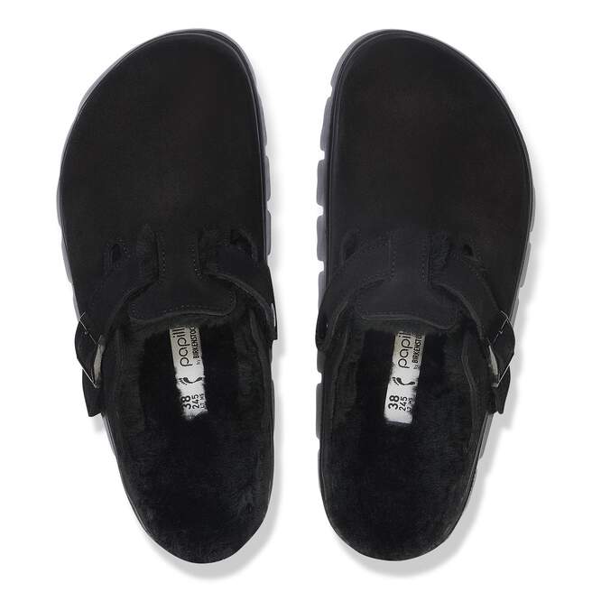 BLACK BOSTON CHUNKY SHEARLING SUEDE
