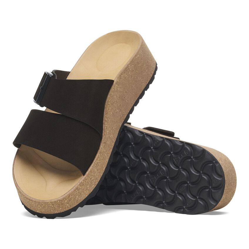 ALMINA BLACK NUBUCK LEATHER SANDAL
