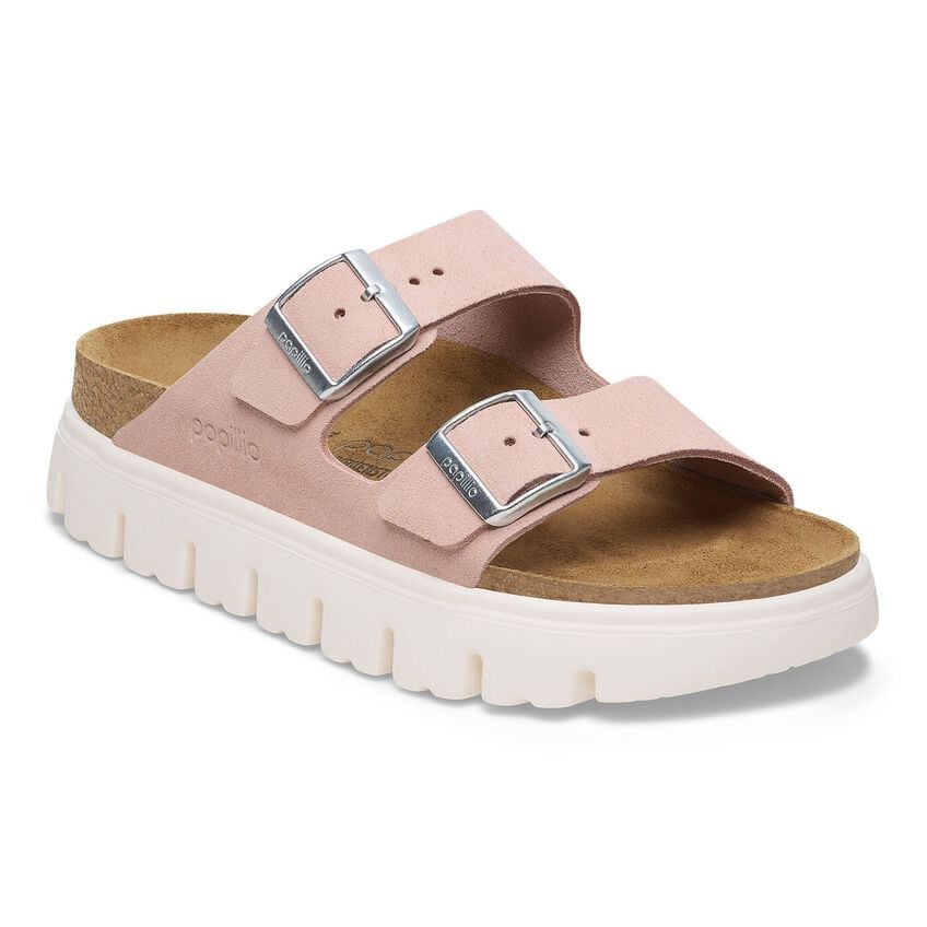 LIGHT ROSE CHUNKY ARIZONA SUEDE LEATHER SANDALS