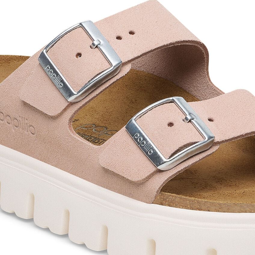LIGHT ROSE CHUNKY ARIZONA SUEDE LEATHER SANDALS