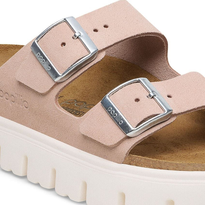 LIGHT ROSE CHUNKY ARIZONA SUEDE LEATHER SANDALS