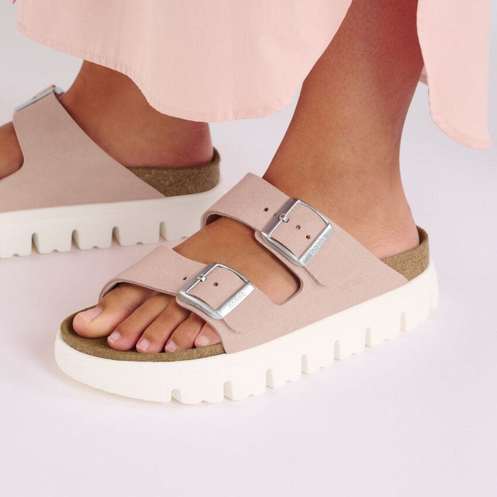 LIGHT ROSE CHUNKY ARIZONA SUEDE LEATHER SANDALS