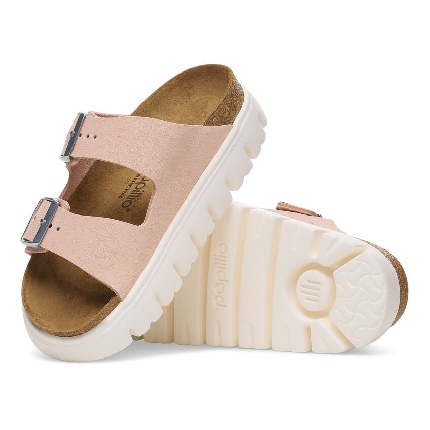LIGHT ROSE CHUNKY ARIZONA SUEDE LEATHER SANDALS
