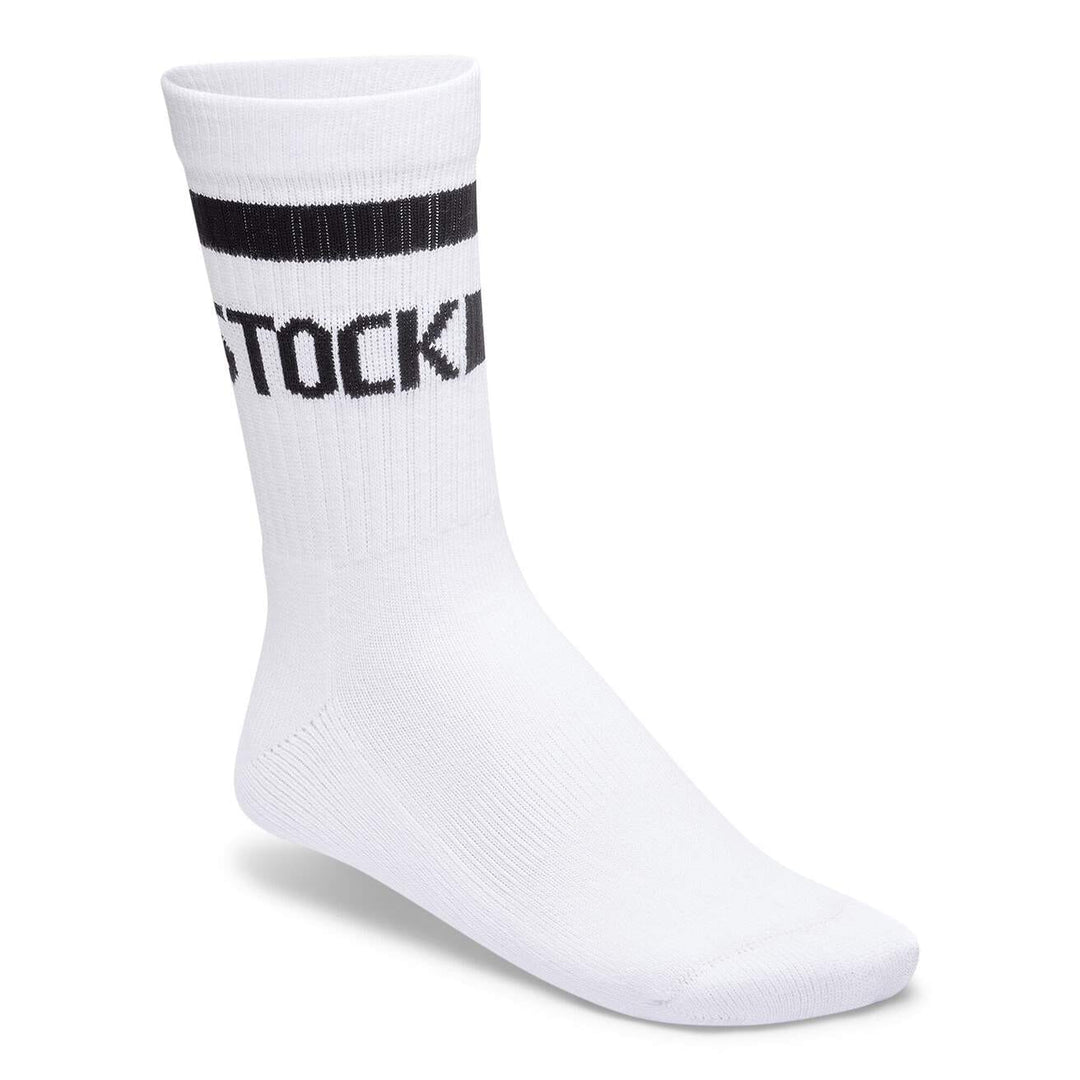 WHITE/BLACK STRIPE COTTON SOCKS