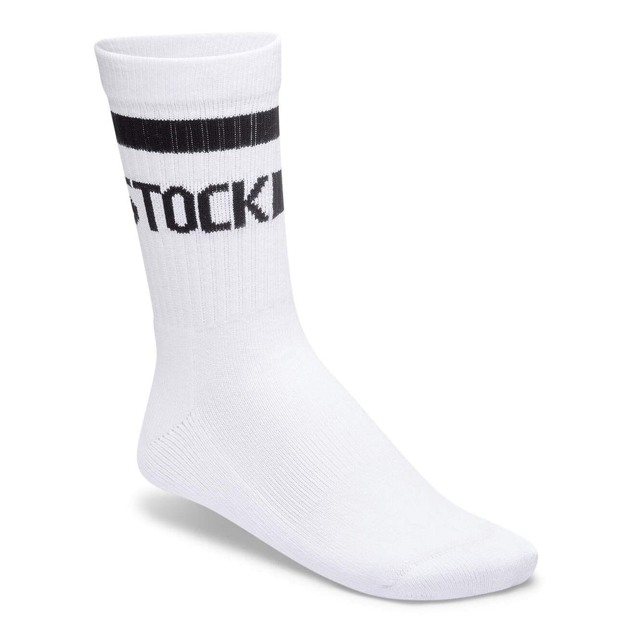 WHITE/BLACK STRIPE COTTON SOCKS
