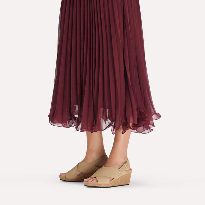 SAMIRA SANDCASTLE NUBUCK LEATHER WEDGE SANDALS