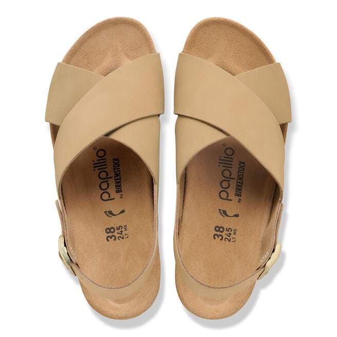SAMIRA SANDCASTLE NUBUCK LEATHER WEDGE SANDALS
