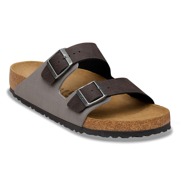 ARIZONA BLACK/DARK GREY MIXED MATERIAL SANDALS
