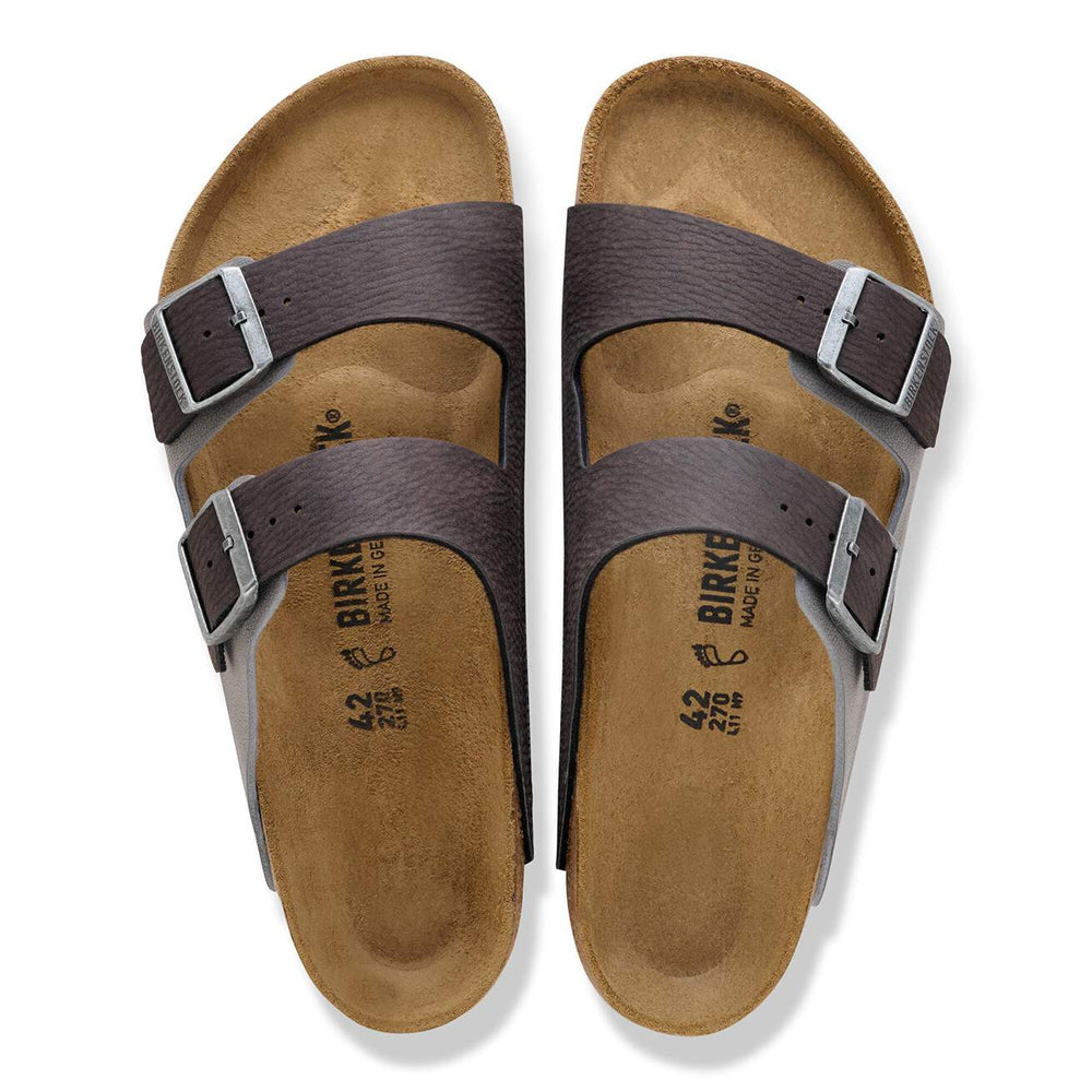 ARIZONA BLACK/DARK GREY MIXED MATERIAL SANDALS
