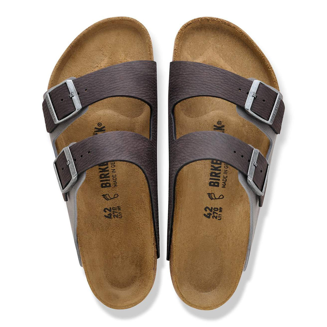 ARIZONA BLACK/DARK GREY MIXED MATERIAL SANDALS